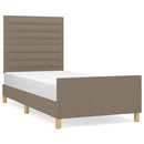 sengeramme uden madras 90x200 cm stof gråbrun
