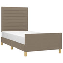 sengeramme uden madras 90x200 cm stof gråbrun