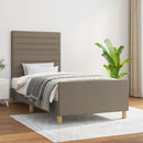 sengeramme uden madras 90x200 cm stof gråbrun