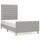 Sengeramme uden madras Lysegrå 100x200 cm Stof