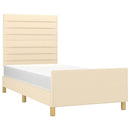 Sengeramme uden madras Creme 100x200 cm Stof