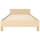 Sengeramme uden madras Creme 100x200 cm Stof