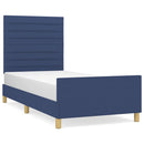 sengeramme uden madras 100x200 cm stof blå