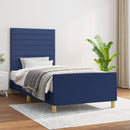 sengeramme uden madras 100x200 cm stof blå