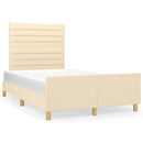 Sengeramme uden madras Creme 120x200 cm Stof
