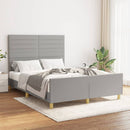 sengeramme uden madras 140x190 cm stof lysegrå