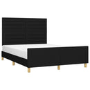 sengeramme uden madras 140x190 cm stof sort