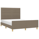 sengeramme uden madras 140x190 cm stof gråbrun