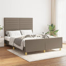 sengeramme uden madras 140x190 cm stof gråbrun