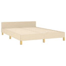sengeramme uden madras 140x190 cm stof cremefarvet