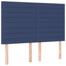 sengeramme uden madras 140x190 cm stof blå