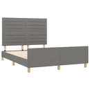 sengeramme uden madras 140x200 cm stof mørkegrå