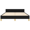 sengeramme uden madras 140x200 cm stof sort