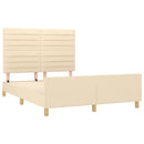 sengeramme uden madras 140x200 cm stof cremefarvet