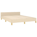 sengeramme uden madras 140x200 cm stof cremefarvet