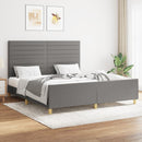 sengeramme uden madras 160x200 cm stof mørkegrå
