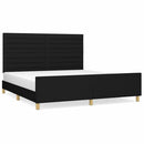 sengeramme uden madras 160x200 cm stof sort