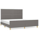 sengeramme uden madras 180x200 cm stof mørkegrå