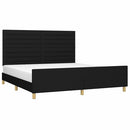 sengeramme uden madras 180x200 cm stof sort