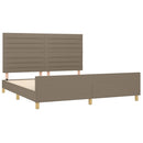 sengeramme uden madras 180x200 cm stof gråbrun