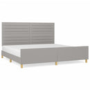 sengeramme uden madras 200x200 cm stof lysegrå