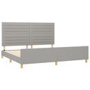 sengeramme uden madras 200x200 cm stof lysegrå