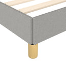 sengeramme uden madras 200x200 cm stof lysegrå