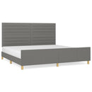 sengeramme uden madras 200x200 cm stof mørkegrå