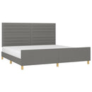 sengeramme uden madras 200x200 cm stof mørkegrå