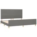 sengeramme uden madras 200x200 cm stof mørkegrå