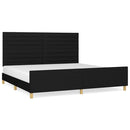 sengeramme uden madras 200x200 cm stof sort