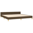 sengeramme uden madras 200x200 cm stof mørkebrun