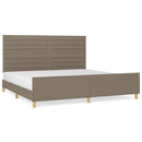 sengeramme uden madras 200x200 cm stof gråbrun
