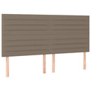 sengeramme uden madras 200x200 cm stof gråbrun