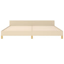 sengeramme uden madras 200x200 cm stof cremefarvet