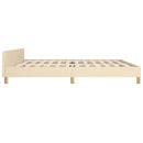 sengeramme uden madras 200x200 cm stof cremefarvet