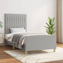 Sengeramme uden madras Lysegrå 80x200 cm Stof