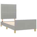 Sengeramme uden madras Lysegrå 90x190 cm Stof