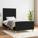sengeramme uden madras 90x200 cm stof sort