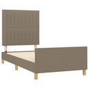 sengeramme uden madras 90x200 cm stof gråbrun
