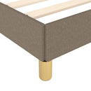 sengeramme uden madras 90x200 cm stof gråbrun