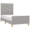 Sengeramme uden madras Lysegrå 100x200 cm Stof
