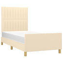 Sengeramme uden madras Creme 100x200 cm Stof