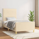 Sengeramme uden madras Creme 100x200 cm Stof