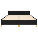 Sengeramme uden madras Sort 120x200 cm Stof