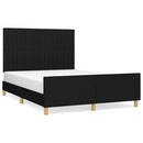 sengeramme uden madras 140x190 cm stof sort