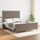 sengeramme uden madras 140x190 cm stof gråbrun