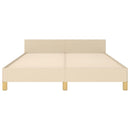 sengeramme uden madras 140x190 cm stof cremefarvet