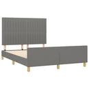 sengeramme uden madras 140x200 cm stof mørkegrå