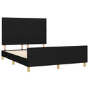 sengeramme uden madras 140x200 cm stof sort